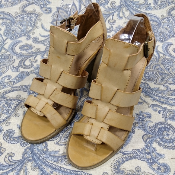 Tan Gladiator Sandal Heels - Picture 4 of 7